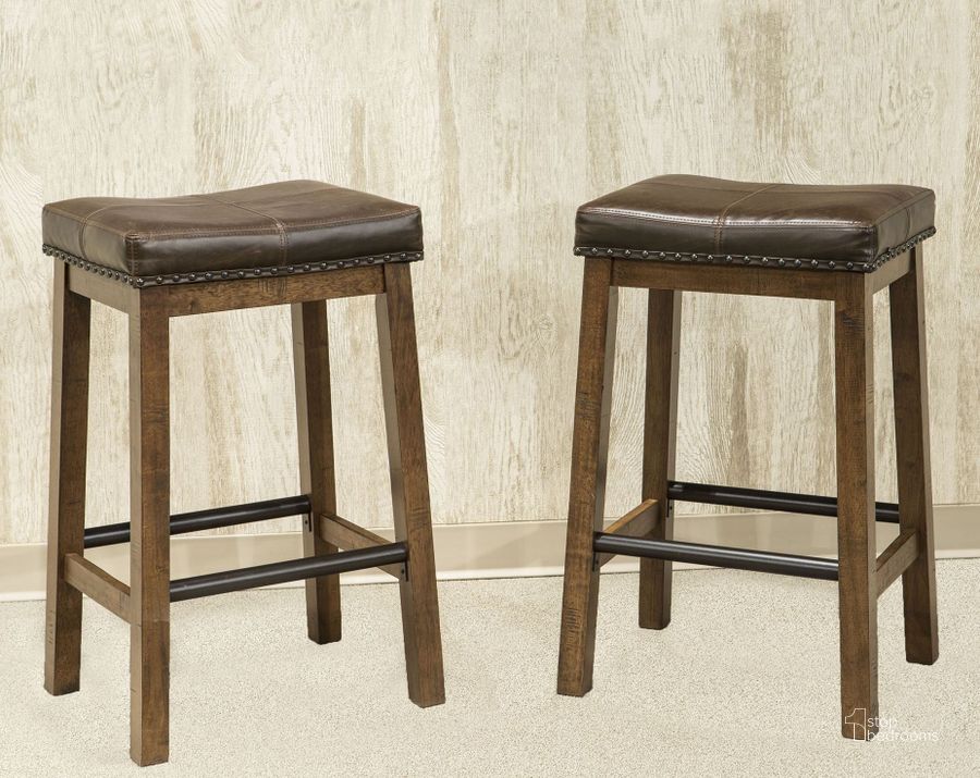 The appearance of Taos 30" Backless Barstool Set of 2 designed by Intercon in the transitional interior design. This brown piece of furniture  was selected by 1StopBedrooms from Taos Collection to add a touch of cosiness and style into your home. Sku: TS-BS-35C-CYB-K30. Product Type: Barstool. Image1