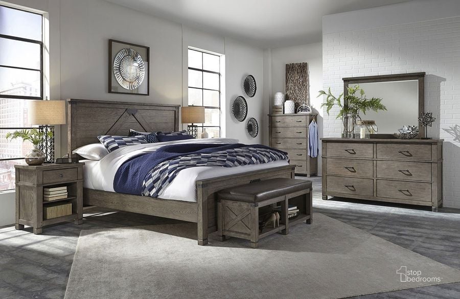 The appearance of Tucker Panel Bedroom Set designed by Aspenhome in the transitional interior design. This stone piece of furniture  was selected by 1StopBedrooms from Tucker Collection to add a touch of cosiness and style into your home. Sku: I45-422;I45-423;I45-402;I45-451N. Bed Type: Panel Bed. Material: Wood. Product Type: Panel Bed. Bed Size: Queen. Image1