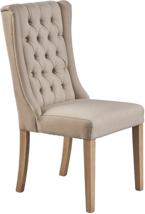 The appearance of Tufted Linen Side Chair Set of 2 designed by Furniture Classics in the transitional interior design. This  piece of furniture  was selected by 1StopBedrooms from Tufted Collection to add a touch of cosiness and style into your home. Sku: 20-332. Material: Wood. Product Type: Side Chair. Image1