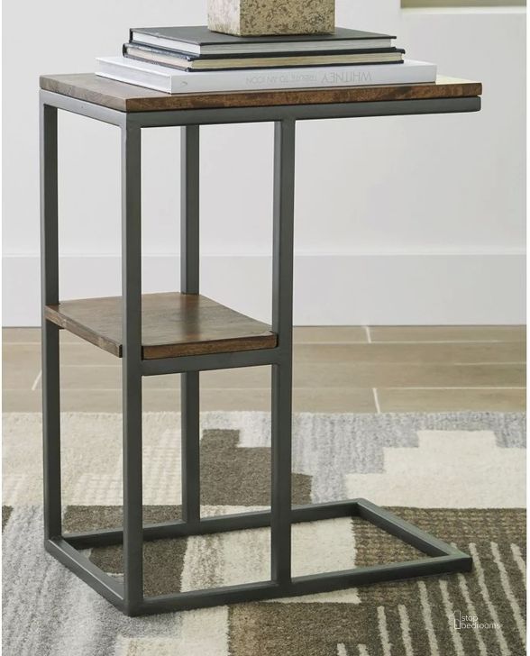 The appearance of Turtleford Natural/Black Accent Table designed by Bennett Interiors in the transitional interior design. This natural/black piece of furniture  was selected by 1StopBedrooms from Turtleford Collection to add a touch of cosiness and style into your home. Sku: A4000049. Material: Metal. Product Type: Accent Table. Image1