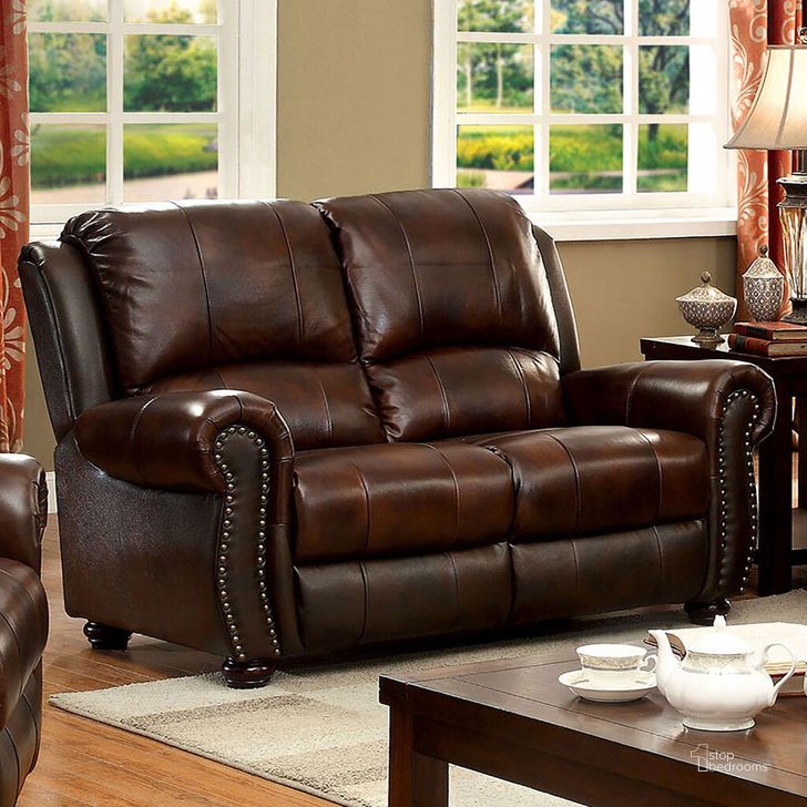 The appearance of Turton Loveseat In Brown designed by Furniture of America in the transitional interior design. This brown piece of furniture  was selected by 1StopBedrooms from Turton Collection to add a touch of cosiness and style into your home. Sku: CM6191LV. Material: Wood. Product Type: Loveseat. Image1