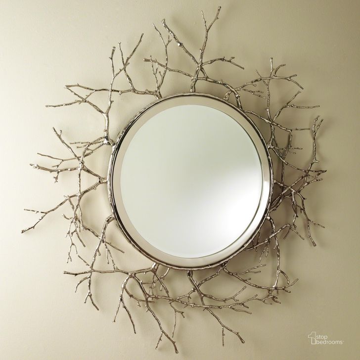 The appearance of Twig Mirror In Nickel designed by Global Views in the modern / contemporary interior design. This nickel piece of furniture  was selected by 1StopBedrooms from Twig Collection to add a touch of cosiness and style into your home. Sku: 9.92244. Material: Glass. Product Type: Accent Mirror. Image1