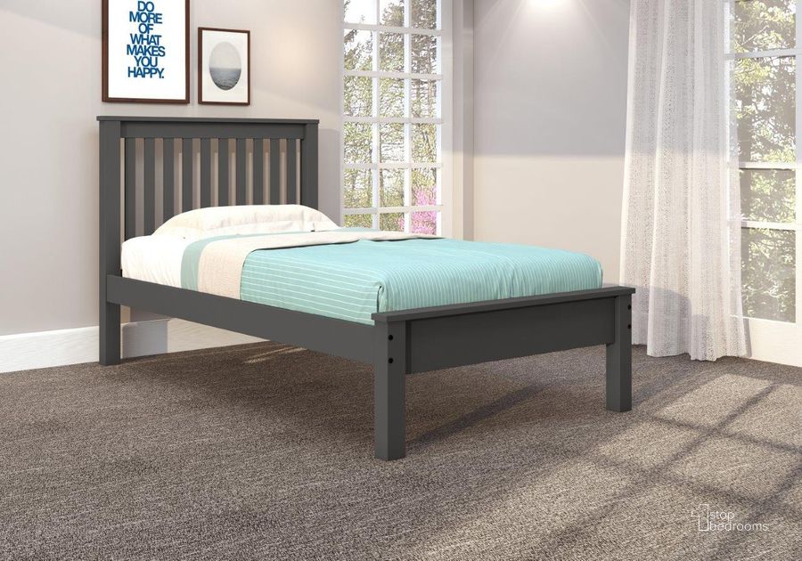The appearance of Twin Contempo Bed Dark Grey designed by DONCO kids in the modern / contemporary interior design. This dark grey piece of furniture  was selected by 1StopBedrooms from  to add a touch of cosiness and style into your home. Sku: 500-TDG. Bed Type: Platform Bed. Material: Wood. Product Type: Platform Bed. Bed Size: Twin. Image1