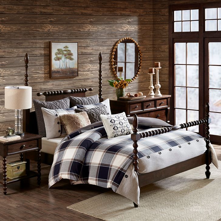 The appearance of Urban Cotton Jaquard 8Pcs Queen Comforter Set In Brown designed by Olliix in the country / farmhouse interior design. This brown piece of furniture  was selected by 1StopBedrooms from Urban Cabin Collection to add a touch of cosiness and style into your home. Sku: MPS10-345. Material: Polyester. Bed Size: Queen. Product Type: Comforter Set. Image1