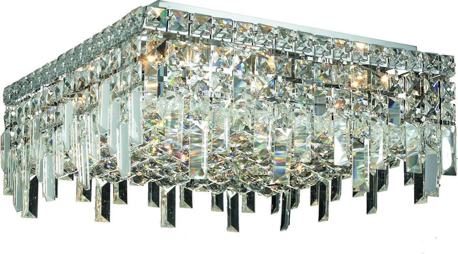 The appearance of V2033f16cRc Maxime 16 Chrome 6 Light Flush Mount With Clear Royal Cut Crystal Trim designed by Elegant Lighting in the modern / contemporary interior design. This chrome piece of furniture  was selected by 1StopBedrooms from Maxime Collection to add a touch of cosiness and style into your home. Sku: V2033F16C/RC. Material: Steel. Product Type: Flush Mount.