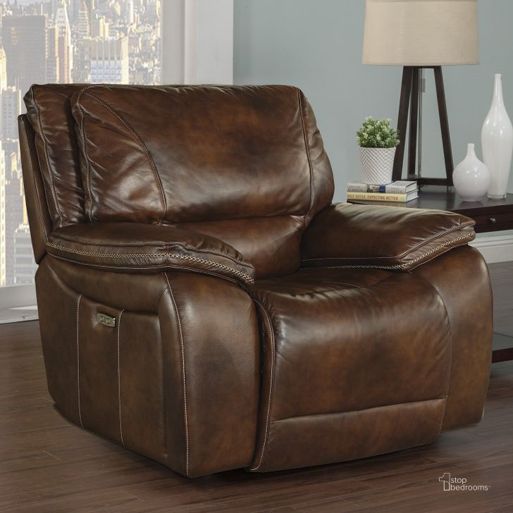 The appearance of Vail Burnt Sienna Leather Power Recliner designed by Parker House in the traditional interior design. This brown piece of furniture  was selected by 1StopBedrooms from Vail Collection to add a touch of cosiness and style into your home. Sku: MVAI#812PH-BUR. Material: Leather. Product Type: Power Reclining. Image1