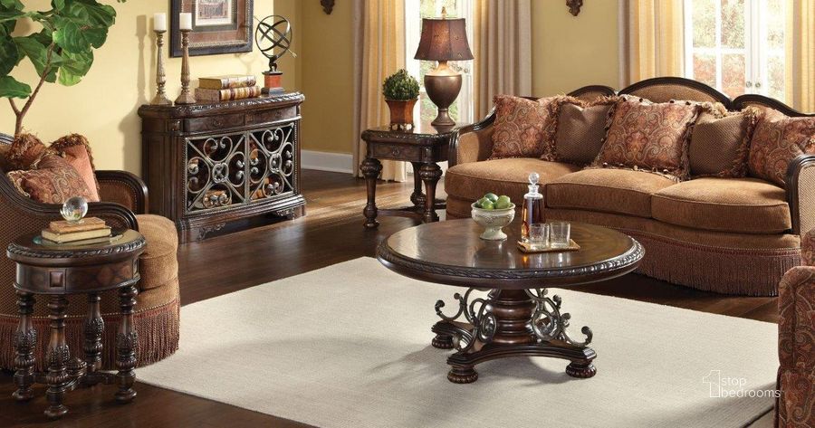 The appearance of Valencia Occasional Table Set designed by A.R.T. in the traditional interior design. This brown piece of furniture  was selected by 1StopBedrooms from Valencia Collection to add a touch of cosiness and style into your home. Sku: 209300-2304;209303-2304. Material: Wood. Product Type: Occasional Table Set. Table Top Shape: Rectangular. Image1