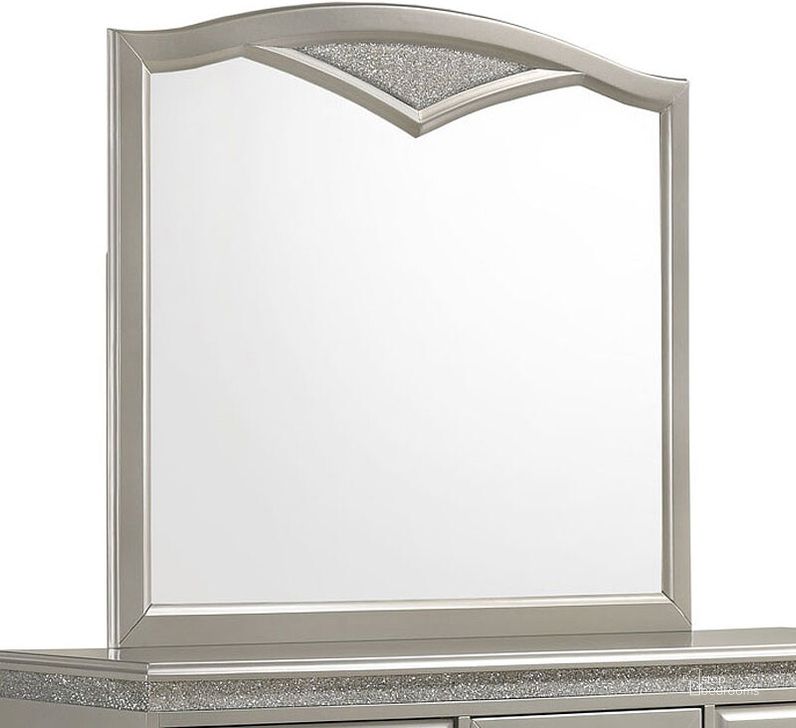 The appearance of Valiant Mirror designed by Crown Mark in the transitional interior design. This champagne piece of furniture  was selected by 1StopBedrooms from Valiant Collection to add a touch of cosiness and style into your home. Sku: B4780-11. Product Type: Dresser Mirror. Image1