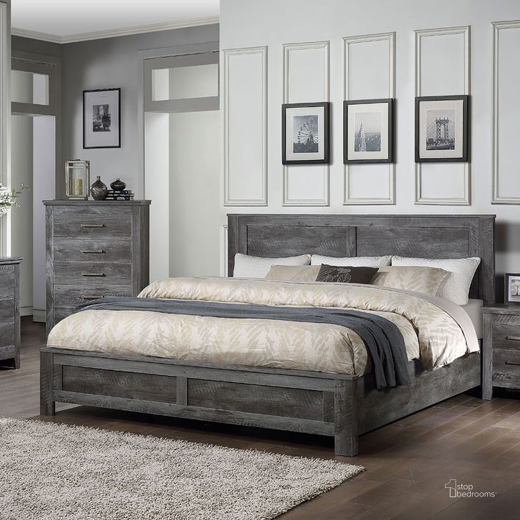 The appearance of Vidalia Panel Bed (Queen) designed by ACME in the rustic / southwestern interior design. This rustic oak piece of furniture  was selected by 1StopBedrooms from Vidalia Collection to add a touch of cosiness and style into your home. Sku: 27320Q-HF;27321Q-R. Bed Type: Panel Bed. Material: Wood. Product Type: Panel Bed. Bed Size: Queen. Image1
