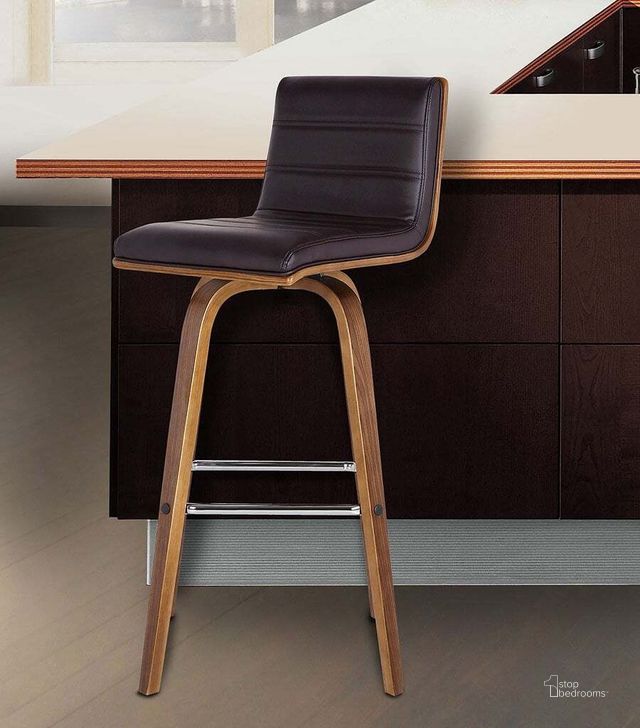 Armen living vienna walnut wood barstool deals