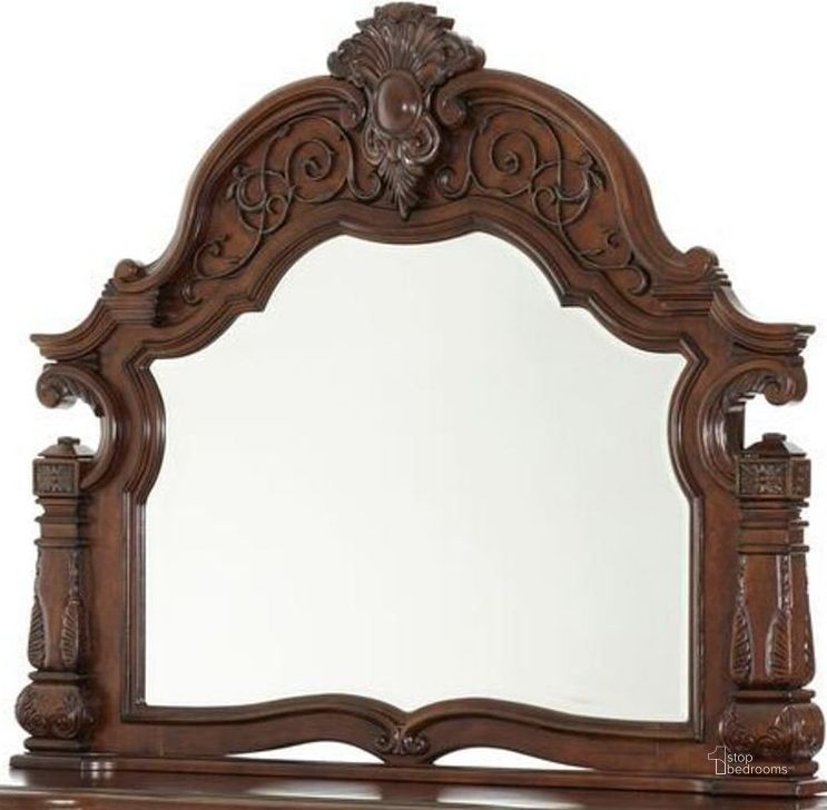 The appearance of Vinewood Brown Dresser Mirror 0qb2203487 designed by Windsor Home in the traditional interior design. This brown piece of furniture  was selected by 1StopBedrooms from Vinewood Collection to add a touch of cosiness and style into your home. Sku: 70060-54. Material: Glass. Product Type: Dresser Mirror. Image1