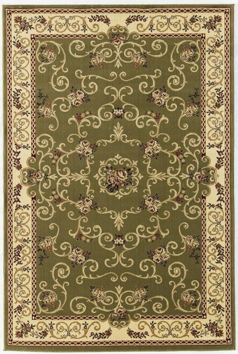 The appearance of Vista 207-OLI Souvanerie Olive Floral Traditional Green 7'10 x 10'10 Area Rug designed by Rugs America in the traditional interior design. This green piece of furniture  was selected by 1StopBedrooms from Vista Collection to add a touch of cosiness and style into your home. Sku: RA21831. Material: Polypropylene. Product Type: Area Rugs. Image1