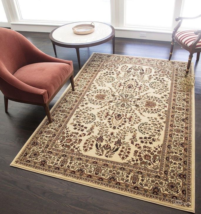 The appearance of Vista 2251-CRM Lilihan Cream Oriental Traditional Beige 9'10 x 13'2 Area Rug designed by Rugs America in the traditional interior design. This beige piece of furniture  was selected by 1StopBedrooms from Vista Collection to add a touch of cosiness and style into your home. Sku: RA22981. Material: Polypropylene. Product Type: Area Rugs. Image1