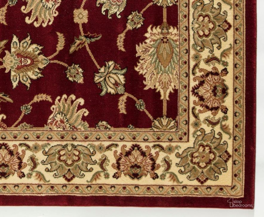 The appearance of Vista 342-CHR Kashan Cherry Oriental Traditional Red 5' x 7'10 Area Rug designed by Rugs America in the traditional interior design. This red piece of furniture  was selected by 1StopBedrooms from Vista Collection to add a touch of cosiness and style into your home. Sku: RA21847. Material: Polypropylene. Product Type: Area Rugs. Image1