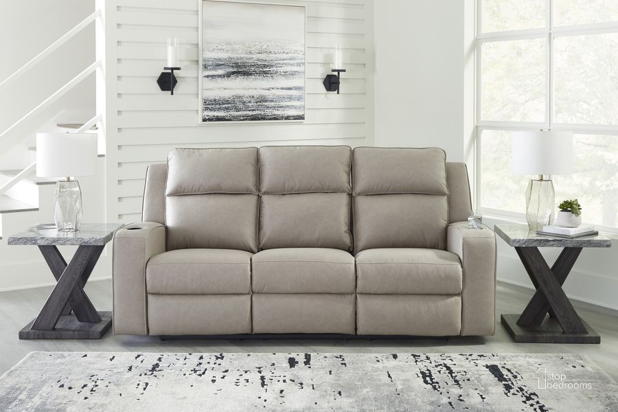 The appearance of Vista Place Pebble Reclining Sofa 0qd24534240 designed by Artisan Elegance in the modern / contemporary interior design. This pebble piece of furniture  was selected by 1StopBedrooms from Vista Place Collection to add a touch of cosiness and style into your home. Sku: 6330789. Material: Fabric. Product Type: Reclining Sofa. Image1