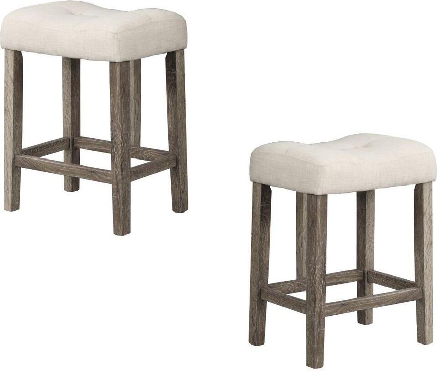 The appearance of Vitaliya 24 Inch Wood Counter Stool Set of 2 In Charcoal designed by Best Master Furniture in the transitional interior design. This charcoal piece of furniture  was selected by 1StopBedrooms from Vitaliya Collection to add a touch of cosiness and style into your home. Sku: CD038GS. Material: Wood. Product Type: Barstool. Image1