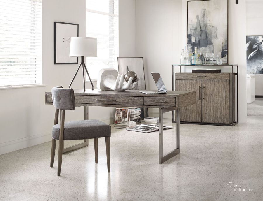 The appearance of Curata Mountain Modern Leg Home Office Set designed by Hooker in the modern / contemporary interior design. This brown piece of furniture  was selected by 1StopBedrooms from Curata Collection to add a touch of cosiness and style into your home. Sku: 1600-10459-MWD;1600-75510-MWD. Material: Wood. Product Type: Home Office Set. Image1