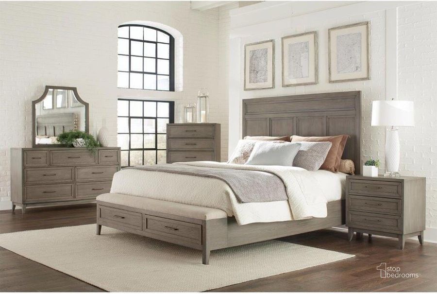 The appearance of Vogue Gray Wash 5 Drawer Chest designed by Riverside Furniture in the transitional interior design. This brown piece of furniture  was selected by 1StopBedrooms from Vogue Collection to add a touch of cosiness and style into your home. Sku: 46165. Product Type: Chest. Image1