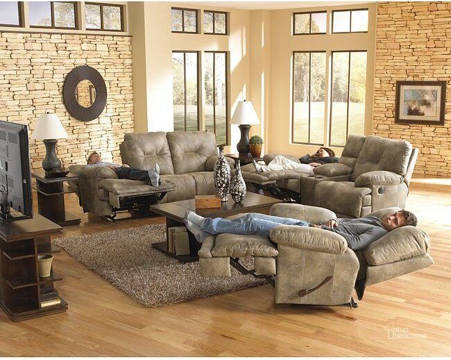 The appearance of Voyager Brandy Power Reclining Living Room Set designed by Catnapper in the transitional interior design. This gray piece of furniture  was selected by 1StopBedrooms from Voyager Collection to add a touch of cosiness and style into your home. Sku: 643845122849132849;64389122849132849. Material: Polyester. Product Type: Living Room Set. Image1