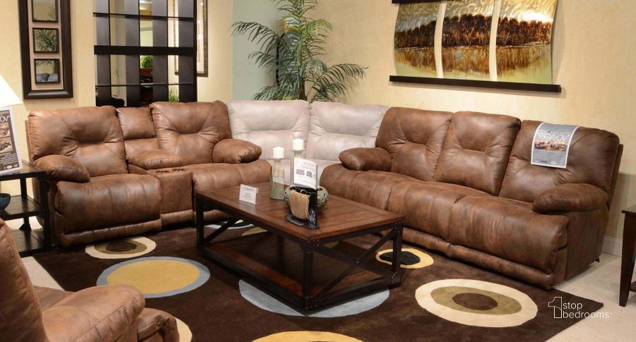 The appearance of Voyager Elk Power Reclining Living Room Set designed by Catnapper in the transitional interior design. This brown piece of furniture  was selected by 1StopBedrooms from Voyager Collection to add a touch of cosiness and style into your home. Sku: 64381122849132849;64389122849132849. Material: Polyester. Product Type: Living Room Set. Image1