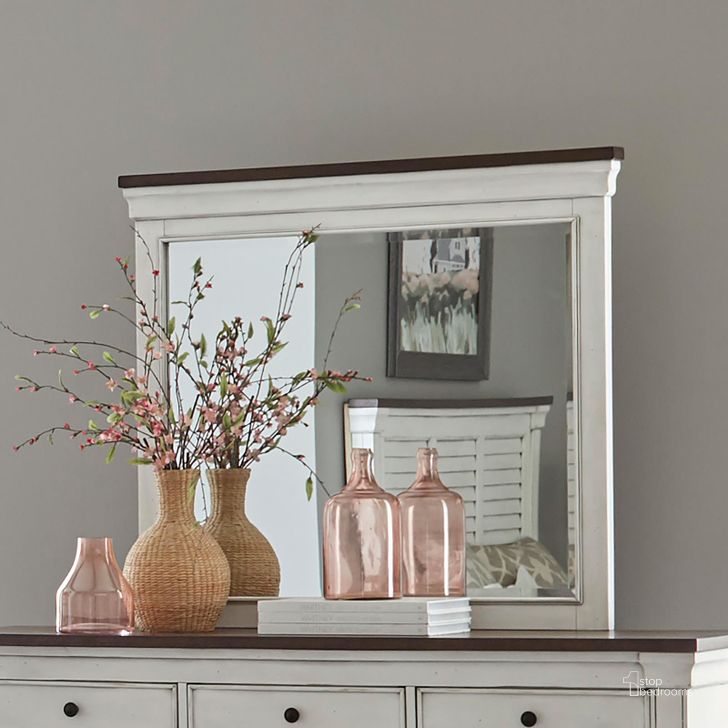 The appearance of Waldham Brown Dresser Mirror designed by Off 5th Home in the transitional interior design. This brown piece of furniture  was selected by 1StopBedrooms from Waldham Collection to add a touch of cosiness and style into your home. Sku: 223354. Product Type: Mirror. Material: MDF. Image1