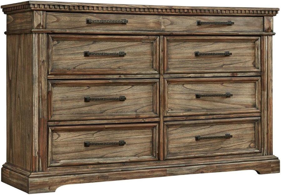 The appearance of Walnutton Brown Dresser designed by Versailles Home in the traditional interior design. This brown piece of furniture  was selected by 1StopBedrooms from Walnutton Collection to add a touch of cosiness and style into your home. Sku: B770-31. Material: Wood. Product Type: Dresser. Image1