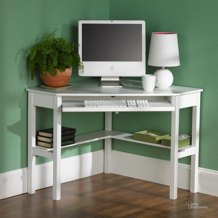 The appearance of Wardboro Corner Computer Desk In White designed by SEI Furniture in the transitional interior design. This white piece of furniture  was selected by 1StopBedrooms from Wardboro Collection to add a touch of cosiness and style into your home. Sku: HO6642. Material: Wood. Product Type: Computer Desk. Image1