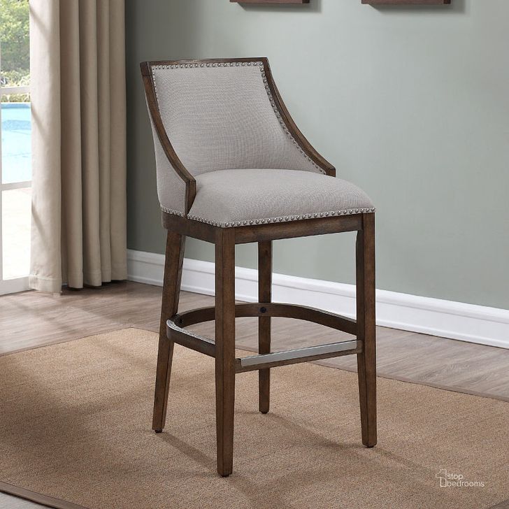 The appearance of Washabuck Brown Dining Chair designed by Bennett Interiors in the transitional interior design. This brown piece of furniture  was selected by 1StopBedrooms from Washabuck Collection to add a touch of cosiness and style into your home. Sku: B2-233-26F. Material: Wood. Product Type: Counter Height Chair.