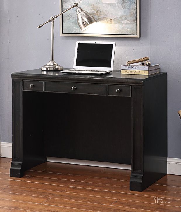The appearance of Washington Heights Washed Charcoal Library Desk designed by Parker House in the transitional interior design. This brown piece of furniture  was selected by 1StopBedrooms from Washington Heights Collection to add a touch of cosiness and style into your home. Sku: WAS#461D. Material: Wood. Product Type: Writing Desk. Image1