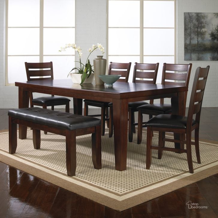 The appearance of Crown Mark Bardstown 8 Piece Dining Set in Espresso designed by Crown Mark in the transitional interior design. This espresso piece of furniture  was selected by 1StopBedrooms from Bardstown Collection to add a touch of cosiness and style into your home. Sku: 2152T-4282;2152S;2152-BENCH. Table Base Style: Legs. Table Top Style: Wood. Table Top Shape: Round. Material: Wood. Product Type: Dining Room Set. Image1