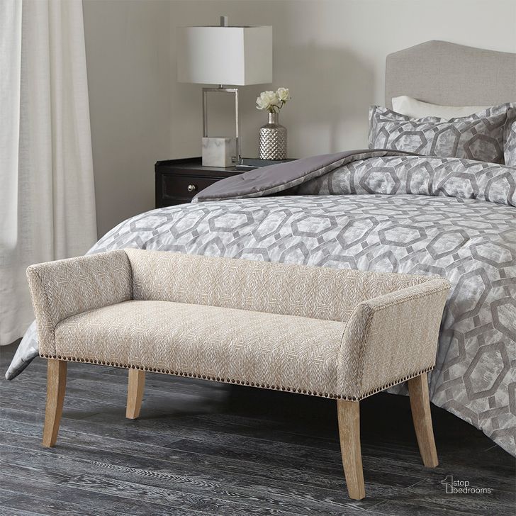 The appearance of Welburn Accent Bench In Taupe Multi designed by Olliix in the transitional interior design. This taupe multi piece of furniture  was selected by 1StopBedrooms from Welburn Collection to add a touch of cosiness and style into your home. Sku: MP105-0999. Material: Wood. Product Type: Bench. Image1