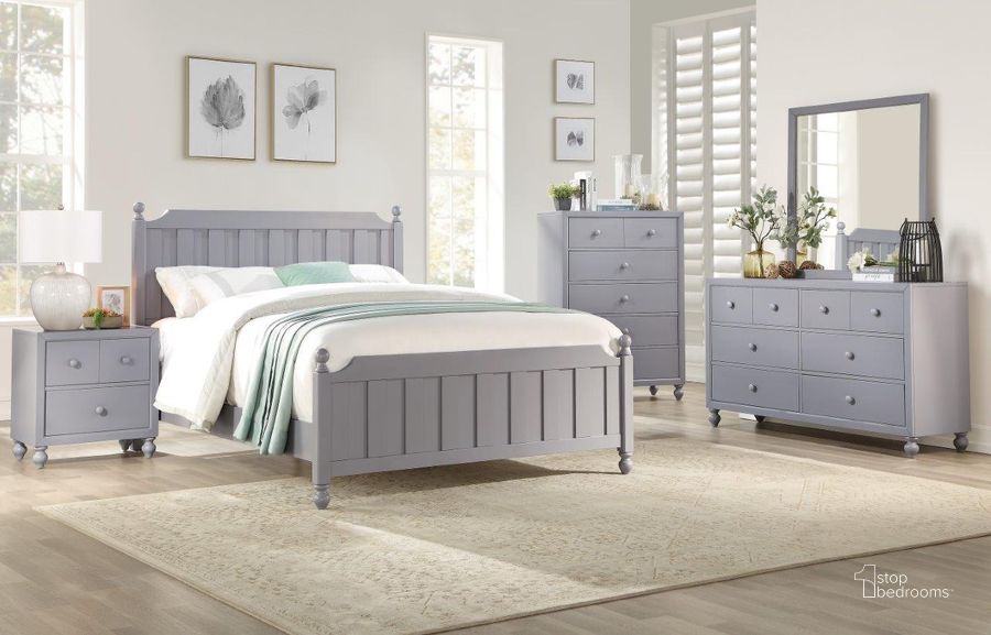 The appearance of Wellsummer Gray Poster Bedroom Set designed by Homelegance in the country / farmhouse interior design. This gray piece of furniture  was selected by 1StopBedrooms from Wellsummer Collection to add a touch of cosiness and style into your home. Sku: 1803GY-1;1803GY-2;1803GY-3;1803GY-4. Bed Type: Poster Bed. Material: Wood. Product Type: Poster Bed. Bed Size: Queen. Image1
