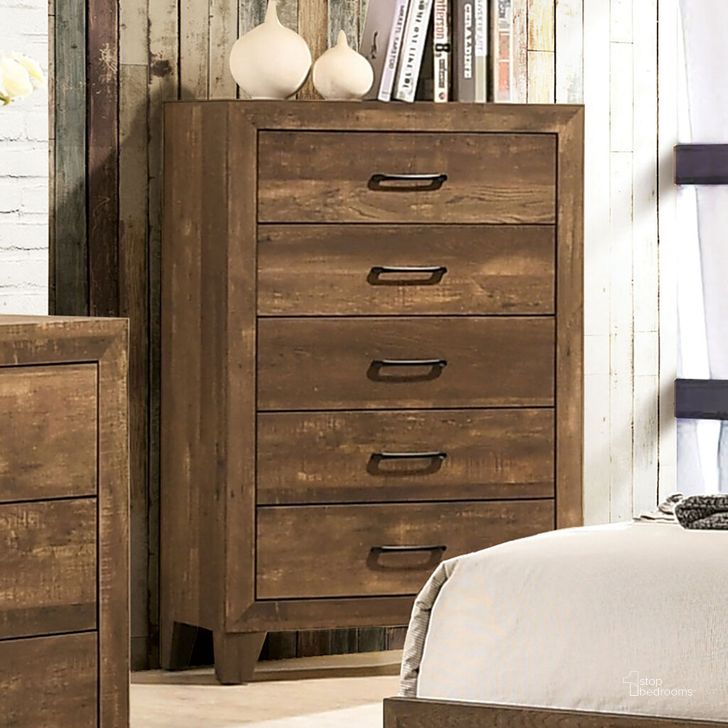 The appearance of Wentworth Chest In Light Walnut designed by Furniture of America in the rustic / southwestern interior design. This light walnut piece of furniture  was selected by 1StopBedrooms from Wentworth Collection to add a touch of cosiness and style into your home. Sku: CM7912C. Material: Wood. Product Type: Chest.
