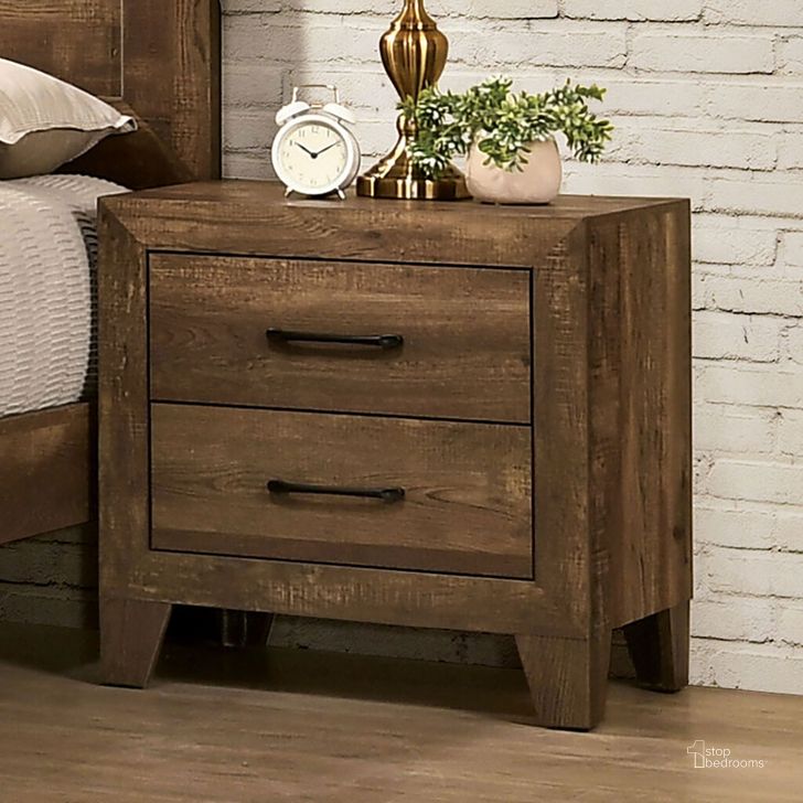 The appearance of Wentworth Night Stand In Light Walnut designed by Furniture of America in the rustic / southwestern interior design. This light walnut piece of furniture  was selected by 1StopBedrooms from Wentworth Collection to add a touch of cosiness and style into your home. Sku: CM7912N. Material: Wood. Product Type: Nightstand.