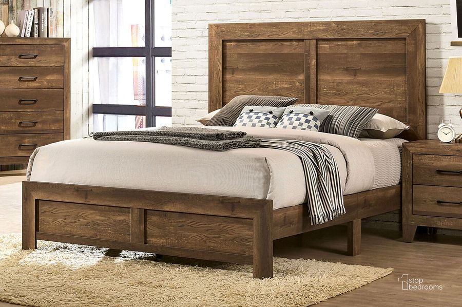The appearance of Wentworth Queen Bed In Light Walnut designed by Furniture of America in the rustic / southwestern interior design. This light walnut piece of furniture  was selected by 1StopBedrooms from Wentworth Collection to add a touch of cosiness and style into your home. Sku: CM7912Q. Bed Type: Platform Bed. Material: Wood. Product Type: Platform Bed. Bed Size: Queen. Image1