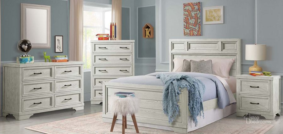 The appearance of Westwood Design Foundry Youth 2pc Panel Bedroom Set in White Dove designed by Westwood Design in the modern / contemporary interior design. This white piece of furniture  was selected by 1StopBedrooms from Foundry Collection to add a touch of cosiness and style into your home. Sku: FN-TB-2730TB-WDV-HFB;FN-TB-2735TB-WDV-TWN;FN-NS-27072D-WDV. Bed Type: Panel Bed. Material: Wood. Product Type: Panel Bed. Bed Size: Twin. Image1