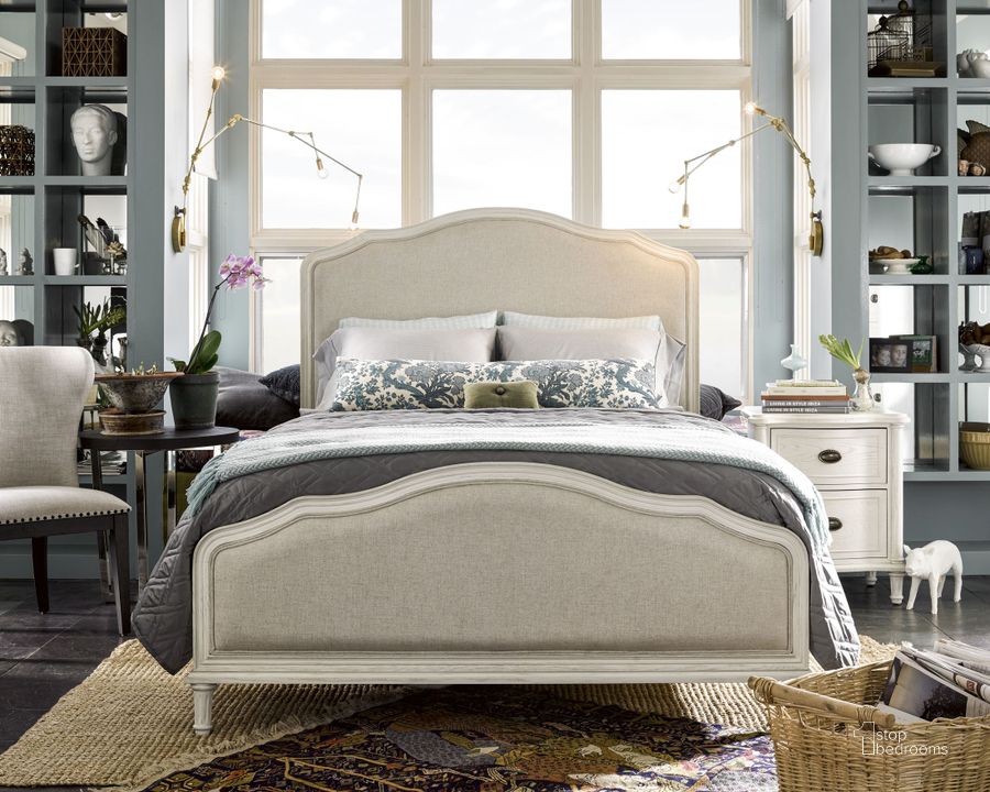 The appearance of Curated Cotton Panel Bedroom Set designed by Universal in the modern / contemporary interior design. This white piece of furniture  was selected by 1StopBedrooms from Curated Collection to add a touch of cosiness and style into your home. Sku: WF987210;WF98721F;WF98721R;WF987350. Bed Type: Panel Bed. Material: Wood. Product Type: Panel Bed. Bed Size: Queen. Image1