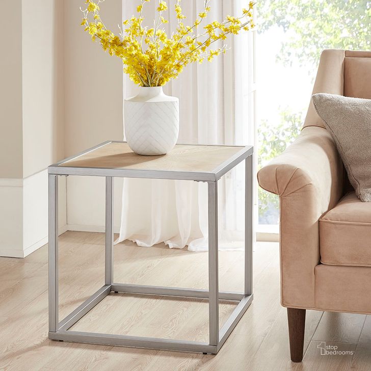The appearance of Willow End Table In Natural designed by Olliix in the industrial interior design. This natural piece of furniture  was selected by 1StopBedrooms from Willow Collection to add a touch of cosiness and style into your home. Sku: MP120-0972. Product Type: End Table. Material: MDF. Image1