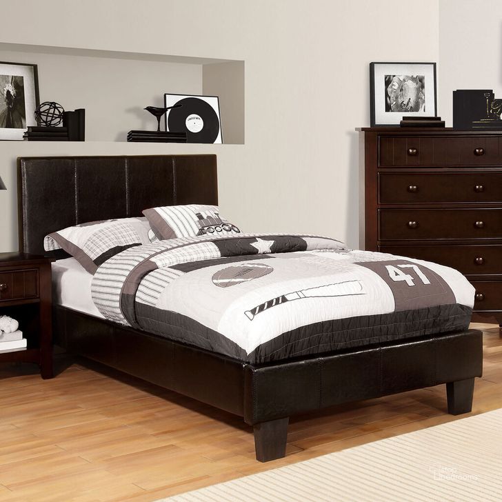 The appearance of Winn Park Queen Bed In Espresso designed by Furniture of America in the modern / contemporary interior design. This espresso piece of furniture  was selected by 1StopBedrooms from Winn Park Collection to add a touch of cosiness and style into your home. Sku: CM7008Q-HB-VN;CM7008Q-FBR-VN. Bed Type: Platform Bed. Material: Wood. Product Type: Platform Bed. Bed Size: Queen.