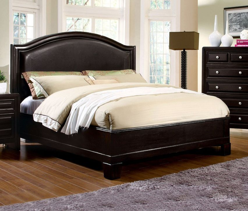 The appearance of Winsor Queen Bed In Espresso designed by Furniture of America in the transitional interior design. This espresso piece of furniture  was selected by 1StopBedrooms from Winsor Collection to add a touch of cosiness and style into your home. Sku: CM7058Q-HB;CM7058Q-FB;CM7058Q-R. Bed Type: Panel Bed. Material: Wood. Product Type: Panel Bed. Bed Size: Queen. Image1