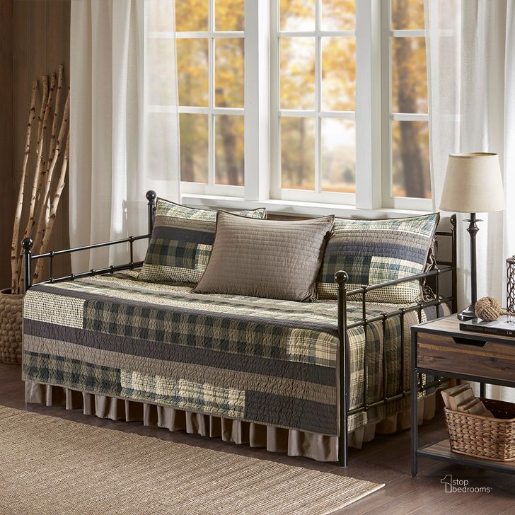 The appearance of Winter Cotton Printed 5 Piece Day Bed Cover Set In Tan designed by Olliix in the cabin / lodge interior design. This tan piece of furniture  was selected by 1StopBedrooms from Winter Plains Collection to add a touch of cosiness and style into your home. Sku: WR13-2122. Material: Cotton. Product Type: Cover. Image1