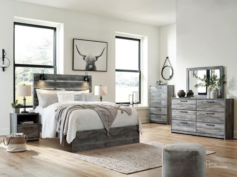 The appearance of Wirihana Gray Panel Bed Bedroom Set 0qd24303887 designed by Bennett Interiors in the transitional interior design. This gray piece of furniture  was selected by 1StopBedrooms from Wirihana Collection to add a touch of cosiness and style into your home. Sku: B221-157;B221-154;B221-96;B221-91. Bed Type: Panel Bed. Material: Wood. Product Type: Panel Bed. Bed Size: Queen. Image1