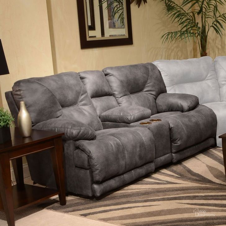 The appearance of Woburn Slate Reclining Loveseat 0qd2344189 designed by Off 5th Home in the transitional interior design. This slate piece of furniture  was selected by 1StopBedrooms from Woburn Collection to add a touch of cosiness and style into your home. Sku: 4389122853302853. Material: Polyester. Product Type: Reclining Loveseat.