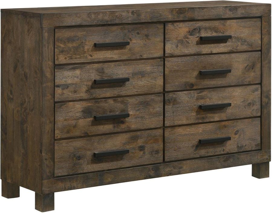 The appearance of Woodmont Rustic Golden Brown Dresser designed by Coaster in the transitional interior design. This brown piece of furniture  was selected by 1StopBedrooms from Woodmont Collection to add a touch of cosiness and style into your home. Sku: 222633. Material: Wood. Product Type: Dresser. Image1