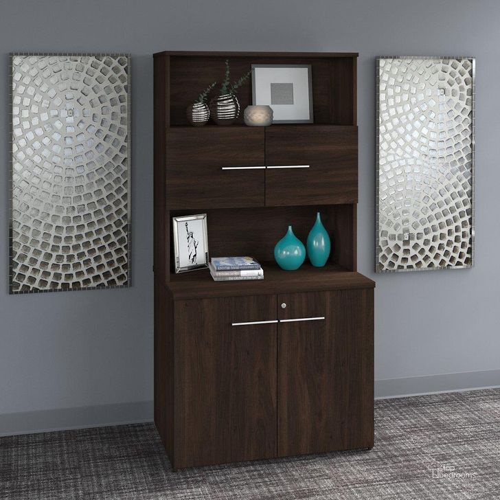 The appearance of Wreck Cove Black Walnut Office Storage Cabinet 0qb24510228 designed by Luxe Linea in the modern / contemporary interior design. This black walnut piece of furniture  was selected by 1StopBedrooms from Wreck Cove Collection to add a touch of cosiness and style into your home. Sku: OF5008BWSU. Product Type: Storage Cabinet. Image1