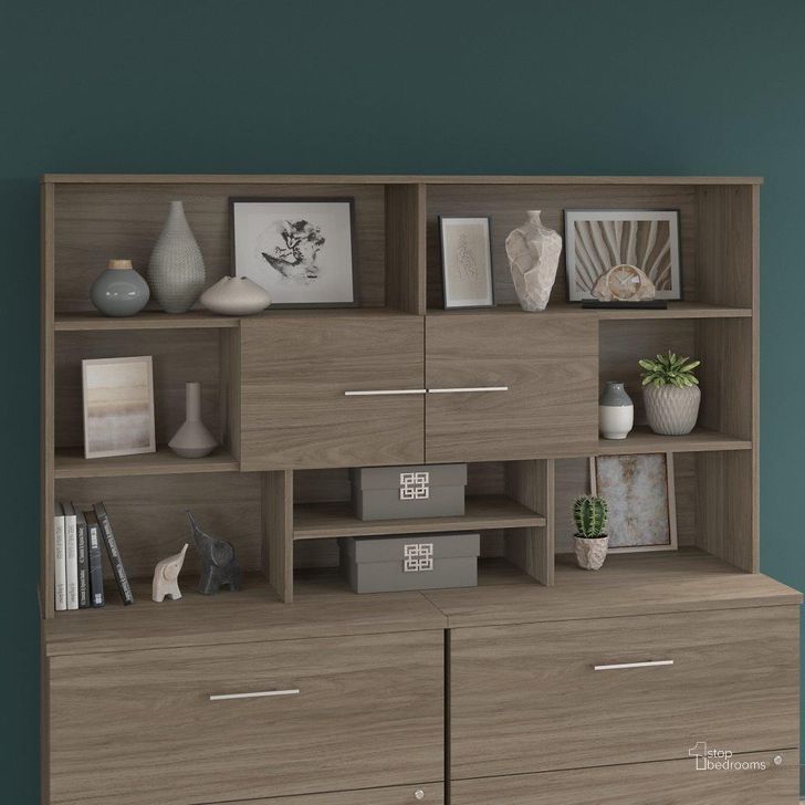 The appearance of Wreck Cove Hickory Hutch 0qb24510269 designed by Luxe Linea in the modern / contemporary interior design. This hickory piece of furniture  was selected by 1StopBedrooms from Wreck Cove Collection to add a touch of cosiness and style into your home. Sku: OFH172MHK. Product Type: Hutch. Image1
