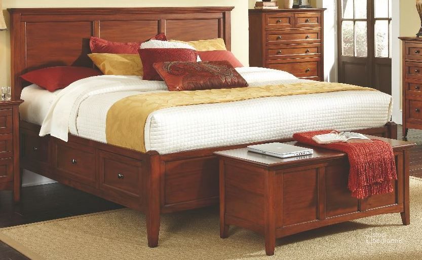 The appearance of Westlake Cherry Brown King Storage Bed designed by A-America in the transitional interior design. This cherry brown piece of furniture  was selected by 1StopBedrooms from Westlake Collection to add a touch of cosiness and style into your home. Sku: WSLCB519F;WSLCB519H;WSLCB519P;WSLCB519Y;WSLCB519Z. Bed Type: Storage Bed. Material: Wood. Product Type: Storage Bed. Bed Size: King. Image1