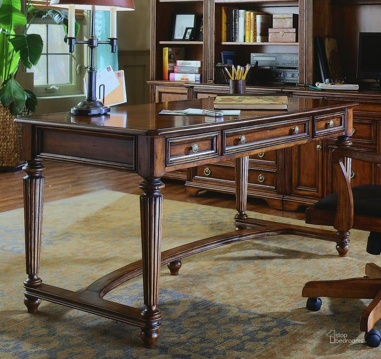 The appearance of Brookhaven Cherry Leg Desk designed by Hooker in the traditional interior design. This brown piece of furniture  was selected by 1StopBedrooms from Brookhaven Collection to add a touch of cosiness and style into your home. Sku: 281-10-458. Material: Wood. Product Type: Desk. Image1