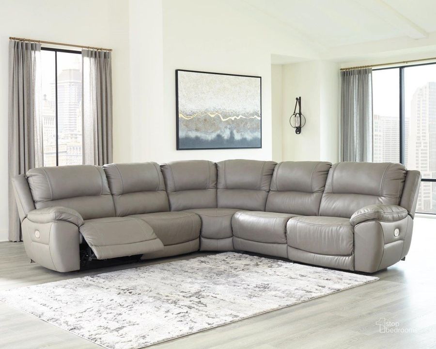 The appearance of Yattendon Gray Sectional Set 0qd24542071 designed by Boho House in the modern / contemporary interior design. This gray piece of furniture  was selected by 1StopBedrooms from Yattendon Collection to add a touch of cosiness and style into your home. Sku: U7160546;U7160546;U7160558;U7160562;U7160577. Product Type: Sectional. Material: Leather Match. Layout: L-Shape. Image1