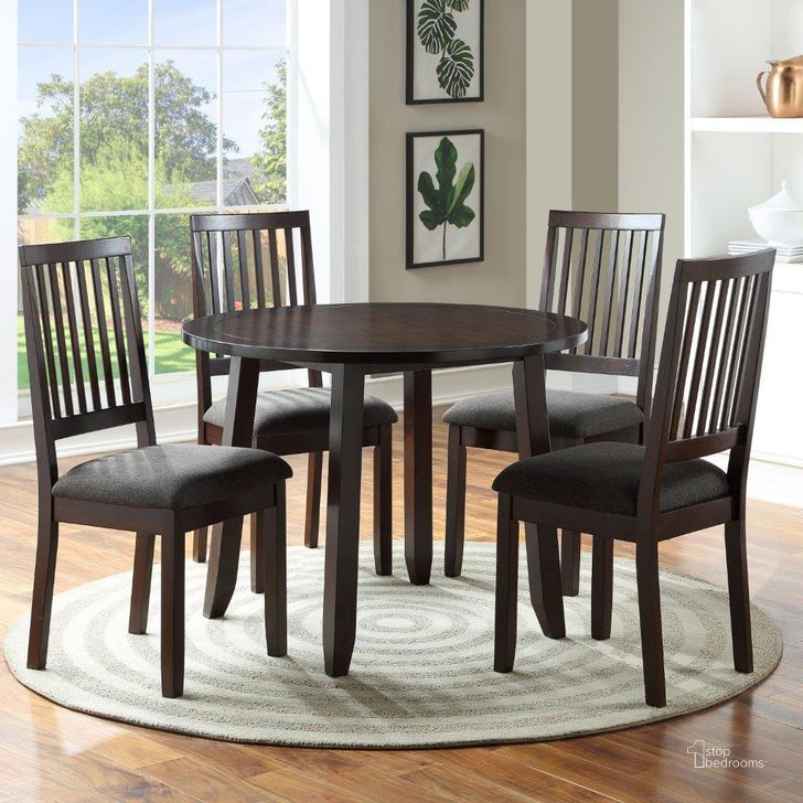 The appearance of Yorktown 5Pc Dining Set designed by Steve Silver in the transitional interior design. This espresso piece of furniture  was selected by 1StopBedrooms from Yorktown Collection to add a touch of cosiness and style into your home. Sku: YT5000. Product Type: Dining Room Set. Material: Rubberwood. Image1